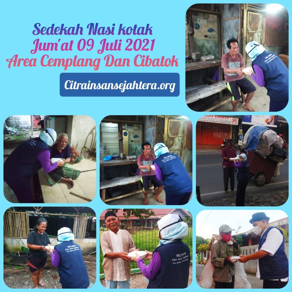 Laporan Kegiatan Sedekah Nasi Kotak Citra Insan Sejahtera 9 Juli 2021