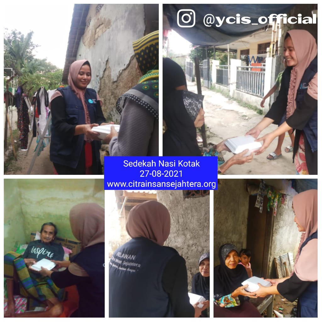 sedekah nasi kotak jumat 27 Agustus 2021 yayasan citra insan sejahtera