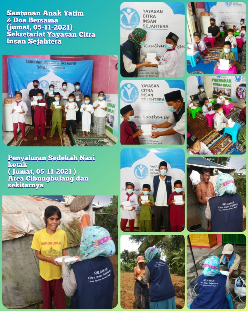 Laporan Kegiatan Santunan dan Do’a Bersama yatim 05 November 2021 Yayasan Citra Insan Sejahtera