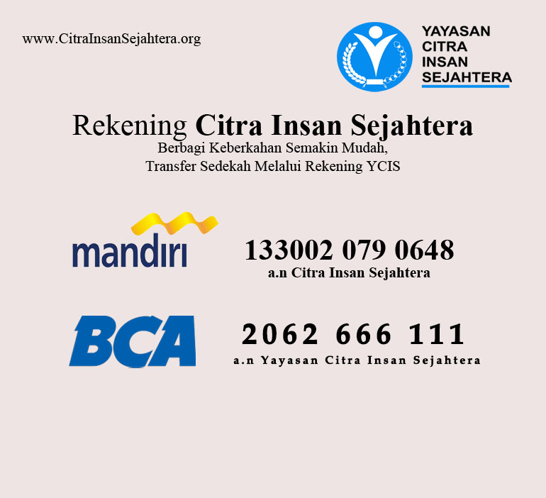rekening yayasan citra insan sejahtera
