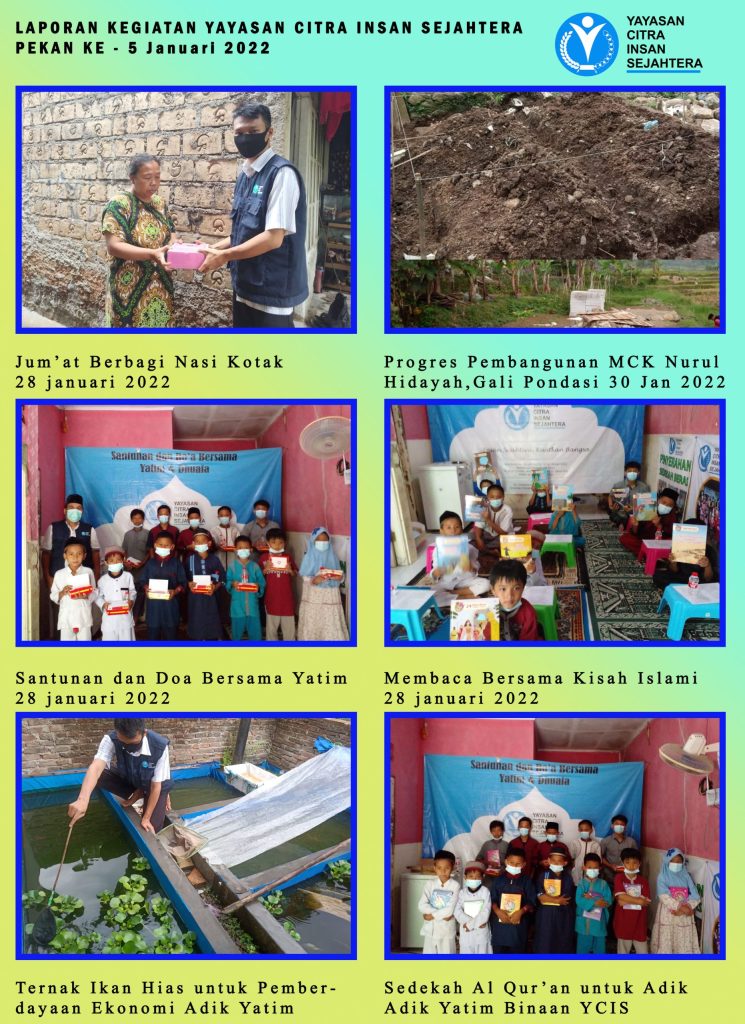 Laporan Kegiatan Sedekah Al Qur'an dan Santunan Yatim 28 Januari 2022 Citra Insan Sejahtera